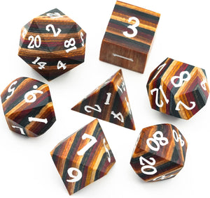 RPG dice sets - wood