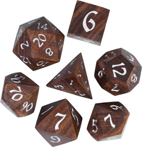 RPG dice sets - wood