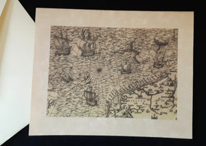Note Cards- SMM - Ships/Maps with Sea Monsters - assorted options
